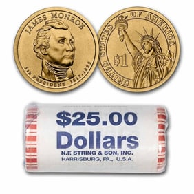 2008 D - J. Monroe Presidential $25 Roll