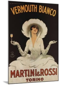 Vintage Martini-Rossi Print on Board