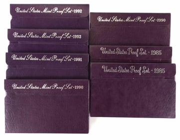 1992-92-91-90-85-85 US Mint Proof Sets