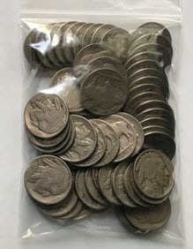Lot of (60) Dated Buffalo Nickels - Random Date