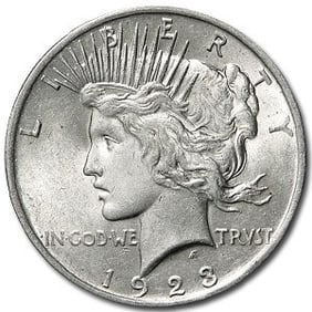 1923 BU Grade Peace Silver Dollar