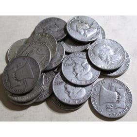 (20) Franklin Half Dollars 90% Silver