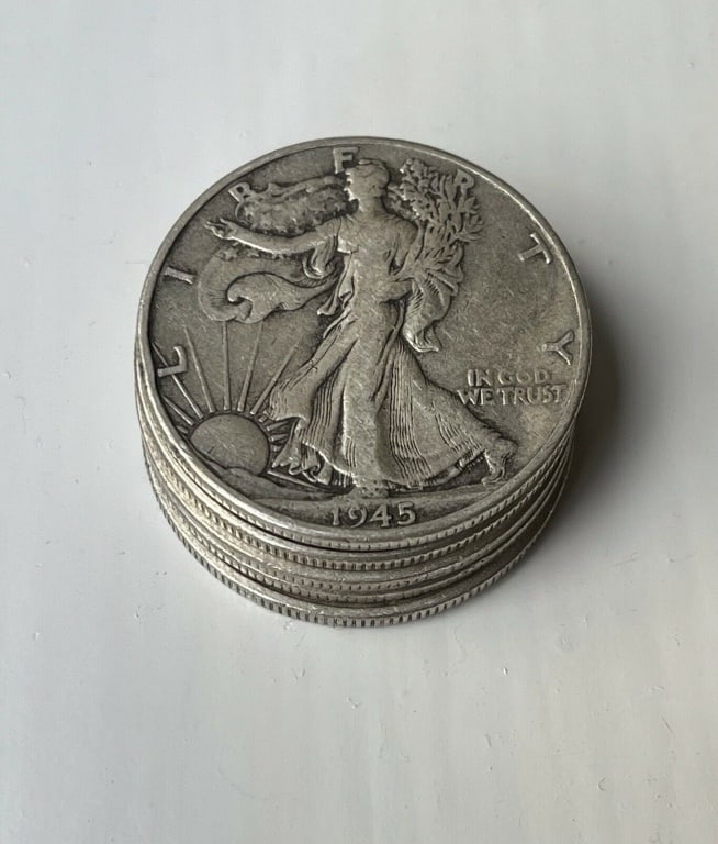 (5) Random Date Walking Liberty Half Dollars (1 of 1)