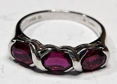 Sterling Silver African Garnet Ring