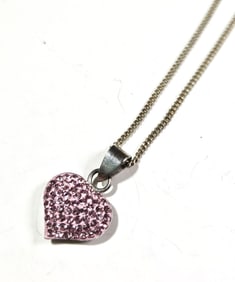 Sterling Silver Pink Topaz Necklace
