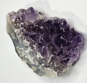 44 gram Natural Amethyst Geode w/Banded Agate