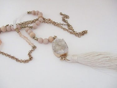 Druzy Pendant Fashion Talisman Necklace