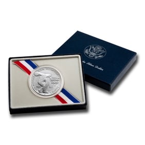 1983  US Olympic Silver Dollar in OMP