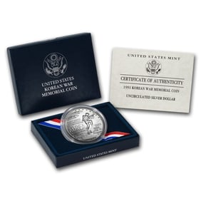 1991 Korean War Commemorative Silver Dollar