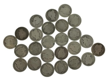 (25) Barber Quarters- Random Date/Grades