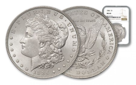 1886 P MS 64 NGC Morgan Silver Dollar