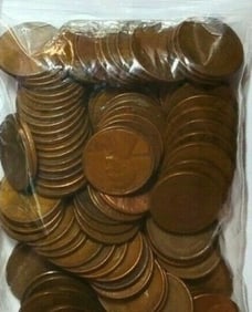 (1) Bag of 100 Lincoln Wheat Cents Unsearched