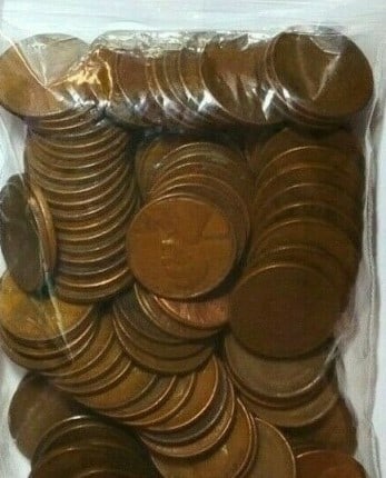 (1) Bag of 100 Lincoln Wheat Cents Unsearched (1 of 1)