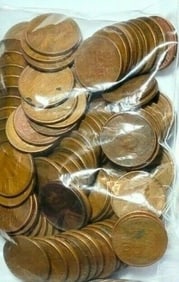 Bag of 100 pcs. Random Date Wheat Cents