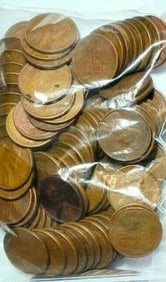 (1) Bag of 100 Lincoln Wheat Cents Unsearched