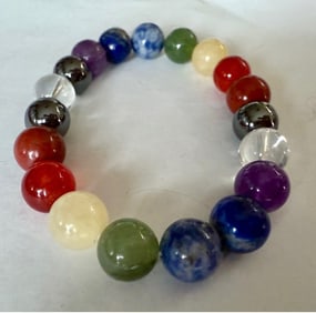 Natural Stone 10mm Shakra Bracelet