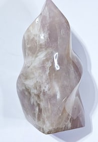 Finished Natural Blue Rose Quartz Flame - Large