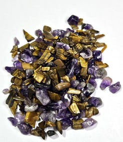 53.64 grams Natural Amethyst and Tigers Eye Chips
