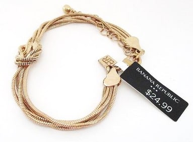 Banana Republic Gold Tone Bracelet $24.99 Retail