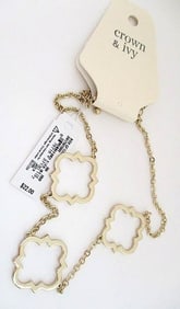 Crown & Ivy Gold Tone Geometric Necklace- $22 R