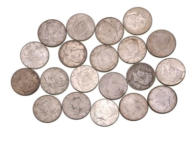 (20) 1964 Kennedy Half Dollars 90% Silver