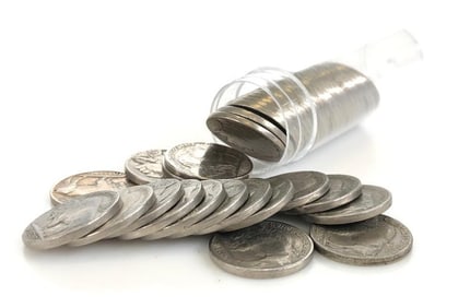 (40) Pc . Plastic Roll Random Date Buffalo Nickels