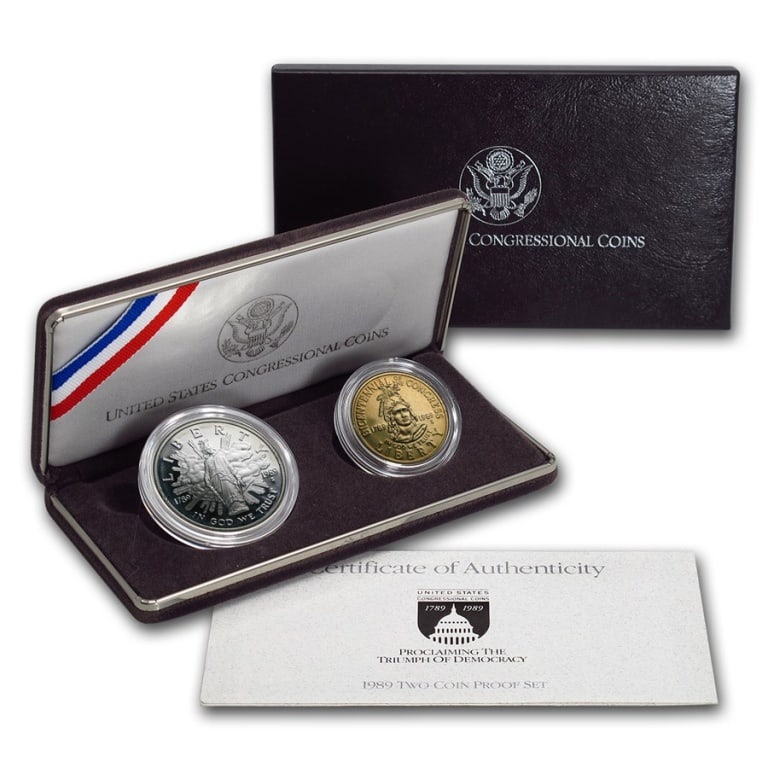 1989 Congressional 2 Coin Silver Proof Set (1 of 1)