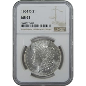 1904 O MS 63 NGC Morgan Silver Dollar