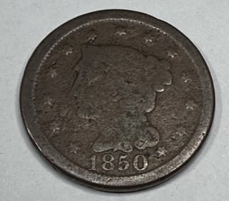 1850 AG-G Copper Large Cent