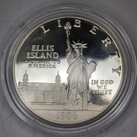 1986 Statue of Liberty Proof $1 Silver