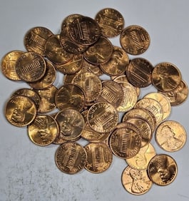 1977 P Gem BU Red Lincoln Cent Roll