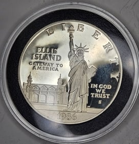 1986 Statue of Liberty Proof Silver Dollar