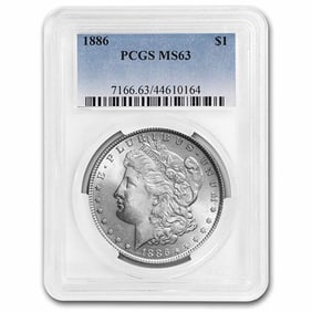 1886 p MS 63 PCGS Morgan Silver Dollar