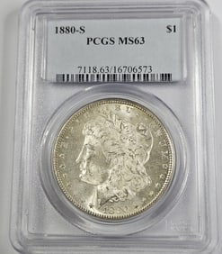 1880 s MS 63 PCGS Morgan Silver Dollar