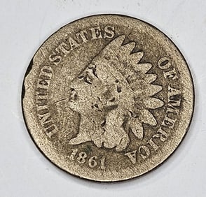 1861 Scarce Date Indian Head Cent