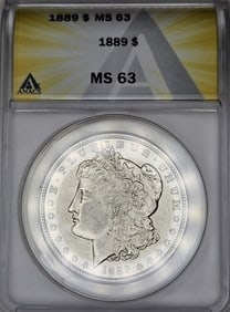 1889 MS 63 ANACS Morgan Silver Dollar