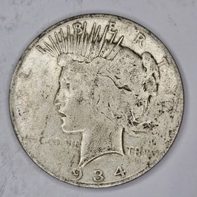 1934 S Better Date Peace Silver Dollar
