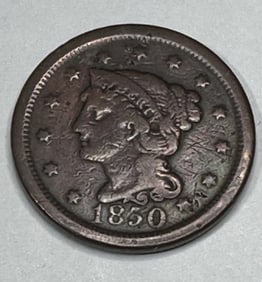 1850 Die State C Large Copper Cent