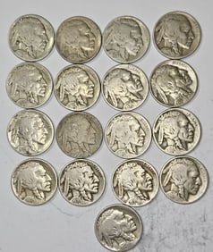 Investment Lot of Buffalo Nickels- Many Teens!