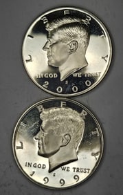 1999s -2000s GEM Proof -90% Silver Halves