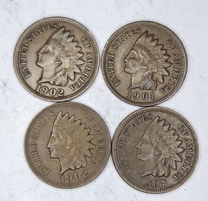 1902-1901-1902-1907 Better Date IH Cents