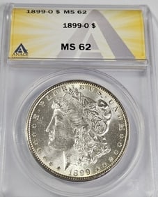 1899 O MS 62 ANACS Morgan Silver Dollar