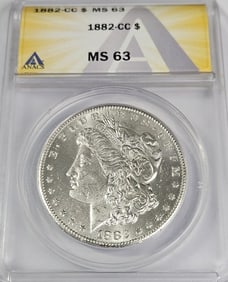 1882 Carson City - CC MS 63 ANACS Morgan Dollar