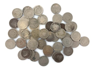 (50) Liberty Head V Nickels Random Date/Grades