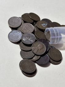 50 pcs. Lincoln Wheat Cents in Tube