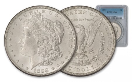 1898 P MS 64 PCGS Morgan Silver Dollar