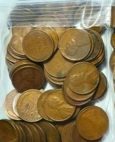 Bag of 100 pcs. Random Date Wheat Cents