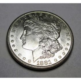 1881 s BU Grade Morgan Silver Dollar
