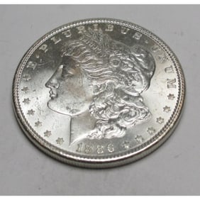 1886 P BU Grade Morgan Silver Dollar