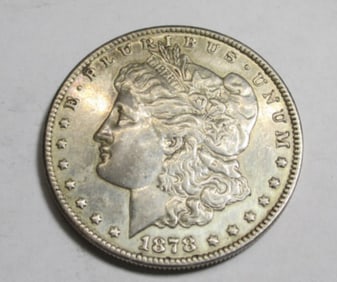 1878 S First Year Issue Morgan Dollar AU